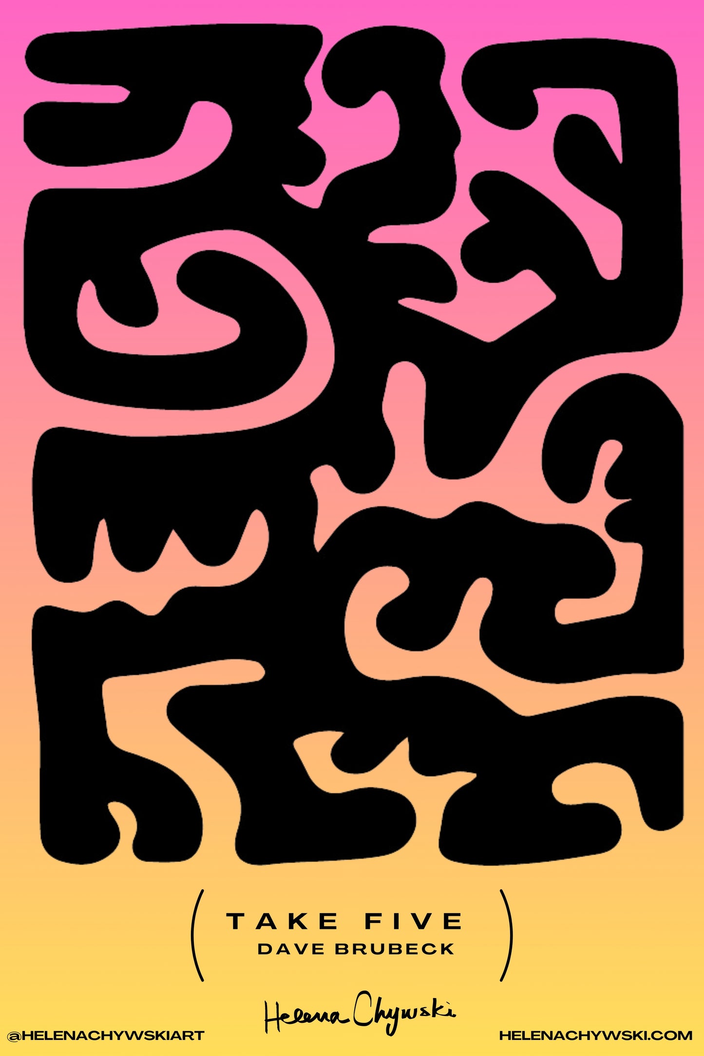 Take Five 4 INCH STICKER