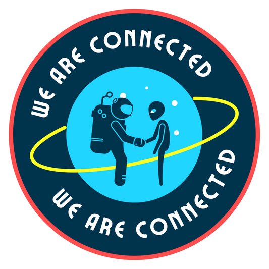 We Are Connected 4 INCH STICKER