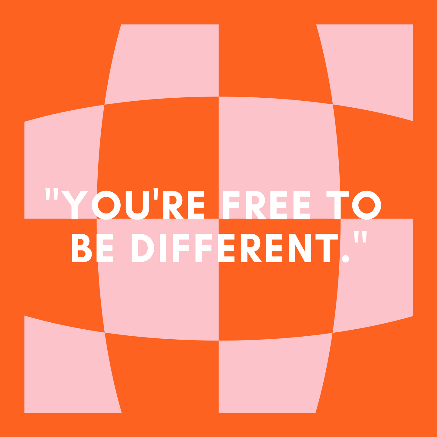 You're Free To Be Different 4 INCH STICKER